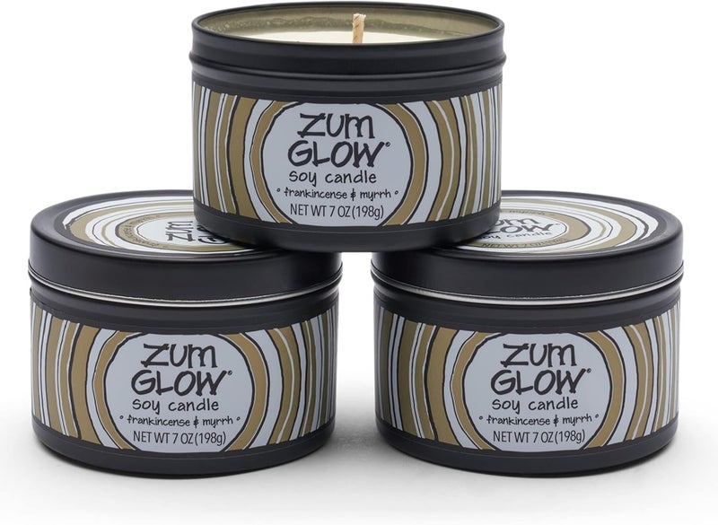 Indigo Wild Zum Indigo Wild Glow Sea Salt Candle - Soy Wax Candle with Lead-Free Wick - Relaxing Candles Scented with Essential Oils - Long-Lasting Scented Candles - 30-Hour Burn Time - 7 oz (3 Pack) - Image 1